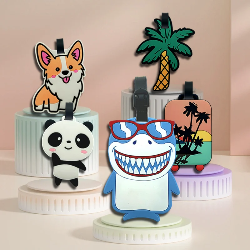 إكسسوارات السفر العصرية، حيوانات لطيفة، علامات الأمتعة، حقائب الأمتعة المصنوعة من السيليكون، إضافة الهوية، رفوف الأمتعة، ممر الصعود، بورتا