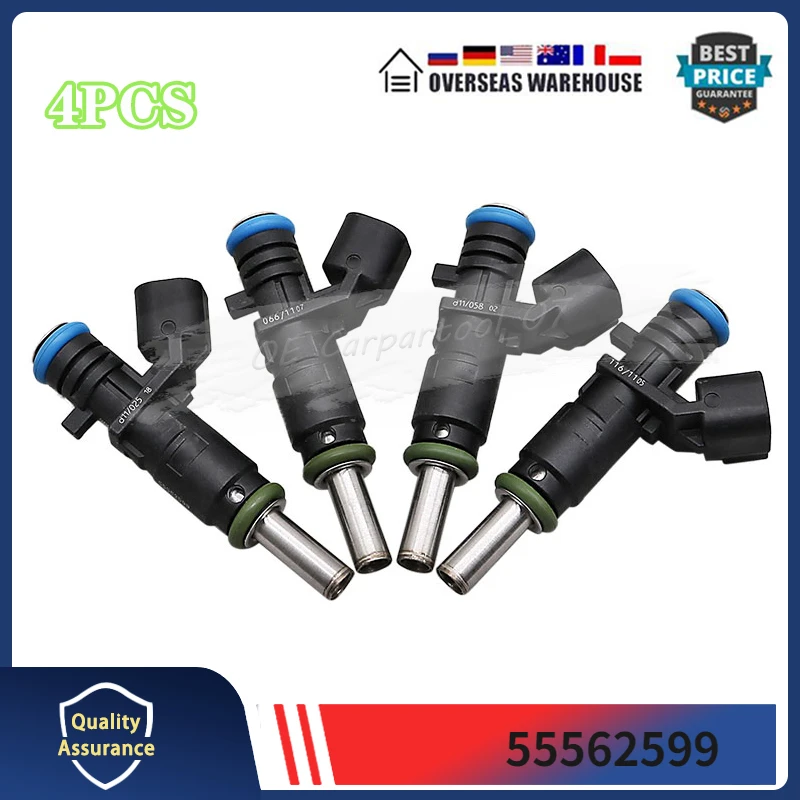 55562599 Fuel Injectors 4Pcs Fits For 2009 2010 2011 2012 2013 2014 2015 Chevrolet Cruze 1.6L