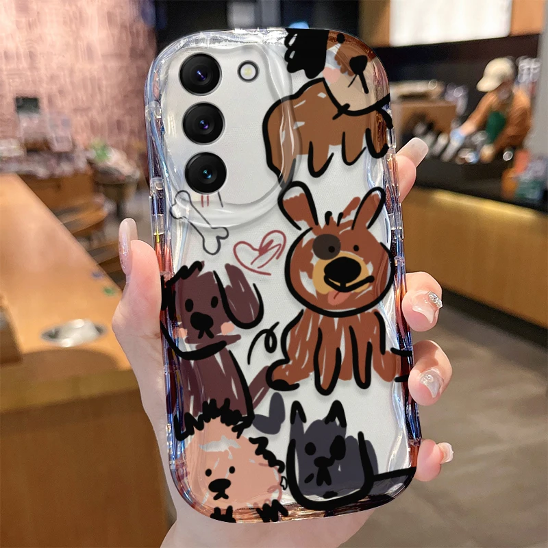 Animal Cat Dog Soft Case for Samsung Galaxy S24 S23 S22 S21 Ultra Plus S20 FE A73 5G A72 A71 A54 A53 A52 A51 A50S A50 Back Cover