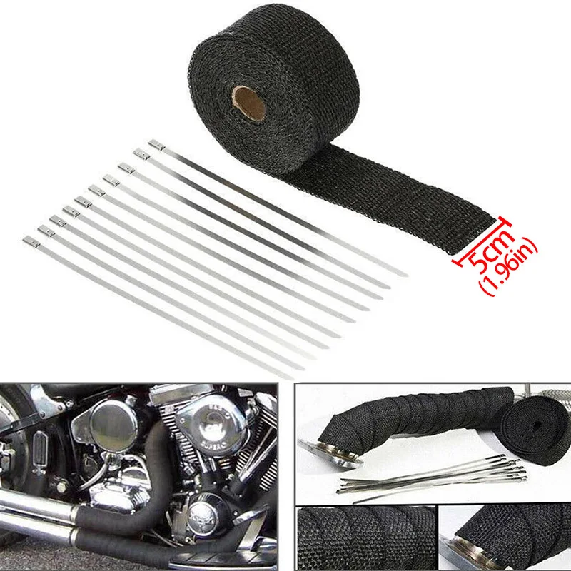 

Auto Parts Heat Wrap Manifold Insulation Roll Resistant Motorcycle Exhaust Pipe Modified Tropical Glass Fiber Heat Protection
