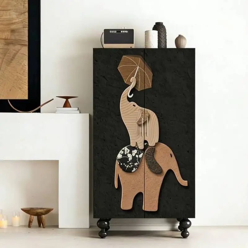 Island Black Vintage Wardrobes Kids Boy Two Door  Low Price Lounges Wardrobes Clothes Organizer Armadio Guardaroba Furnitures