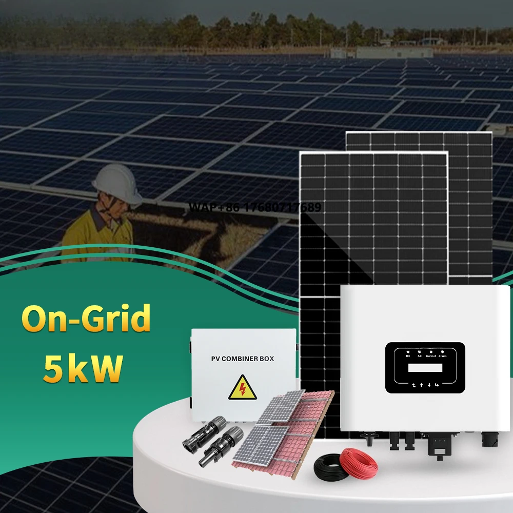 Made in China Cheapest 5kw 6000 Watt on Grid Solar System 5kw Complete 10kw Solar Panel System
