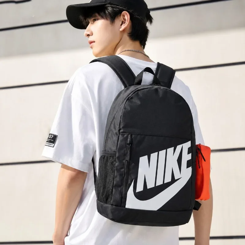 Nike Unisex Couple Schoolbag Sports Backpack Leisure Travel Lightweight Multi Pocket Commuter Storage Daypack HJ4186-070