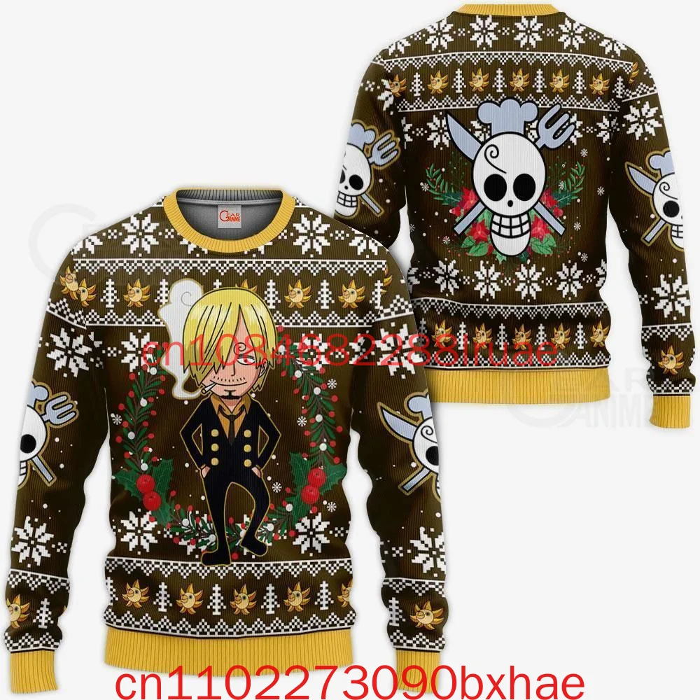 

One Piece Sanji Ugly Christmas Sweater 2026 Autumn/Winter New 3D Printing Fashion Trend Men's and Women's Ugly Sweater