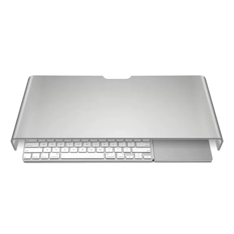 Aluminum Alloy  Riser Stand Premium Ergonomic Desk Organizer Laptop Screen Holder with Storage Workstation Metal Base