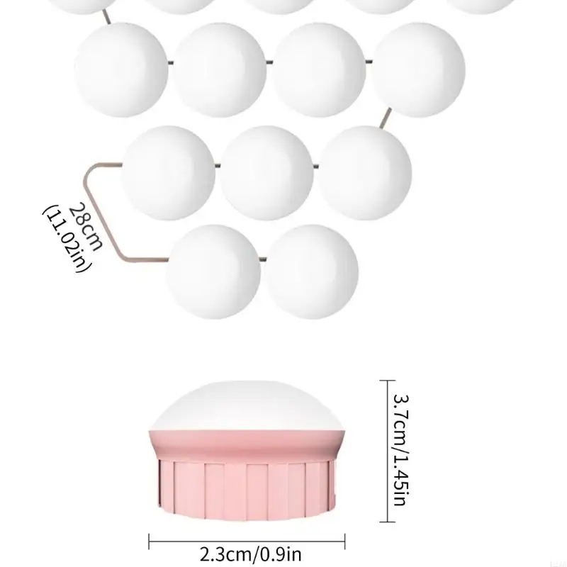 2025 New Mirror Lights Definir lâmpadas maquiagem lâmpadas textura plástica com eficiência energia para maquiadores e