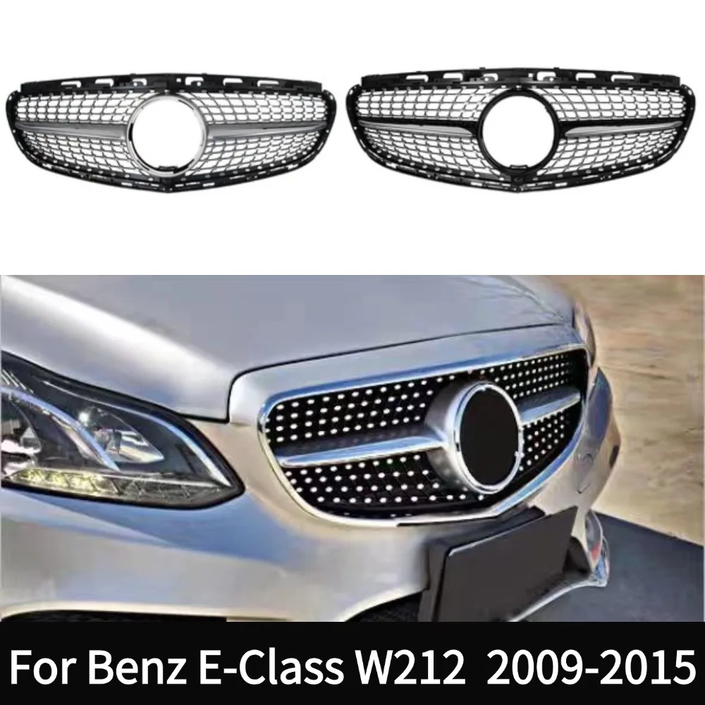 For Upgrade Front Bumper Grille Grill, Inlet Mesh Grid Body Kit, Mercedes Benz E-Class W212, E250, E300, E350, E500, 2009-2015