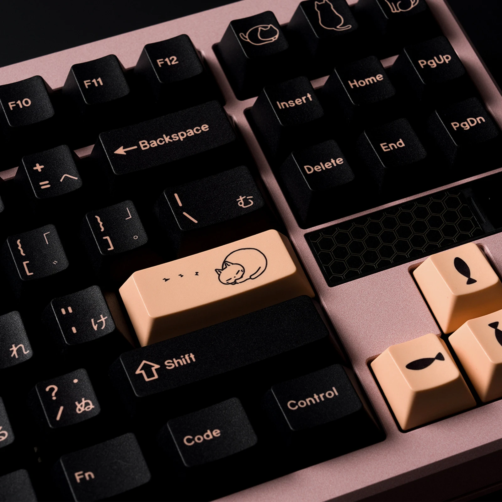 Cat PBT all-sub factory height 68 980 75 87 keycaps