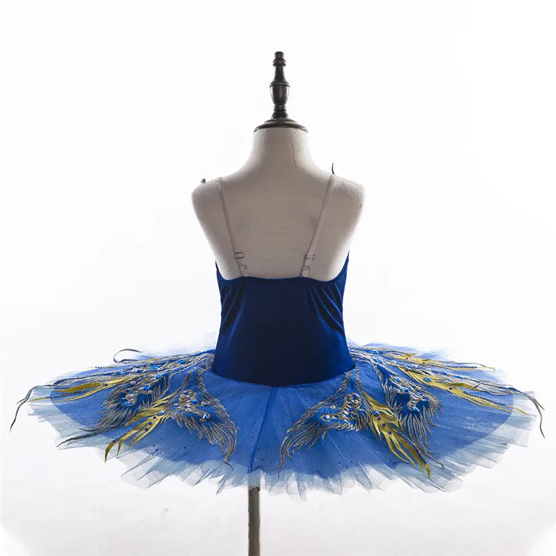 Exquisite Design Custom Size Custom Color Performance Dance Kids Girls Wear 7 Layers Pre-professional Bule Bird Ballet Tutu