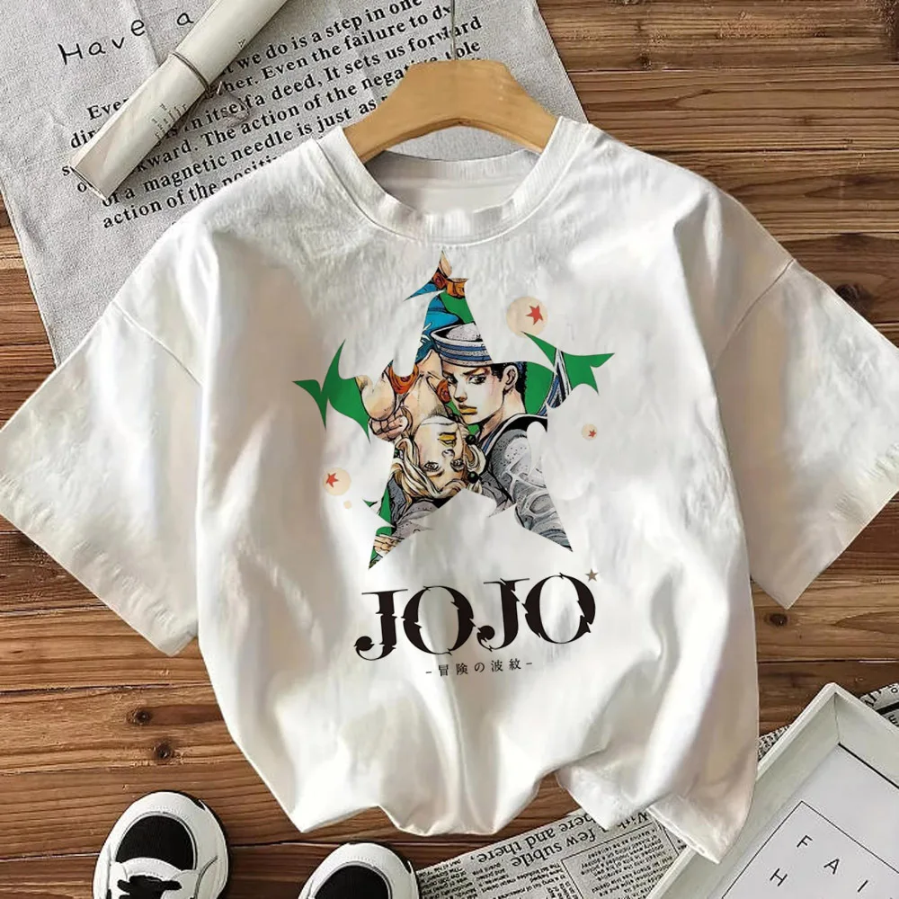 Jojo Bizarre Adventure Steel Ball Run shirt women cute summer vintage kawaii top tees party Psychedelic jojifuku cute funny