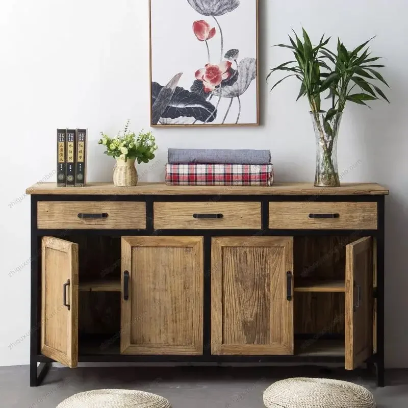 

American, Country, Vintage, Old, Wrought Iron, Solid Wood, Locker