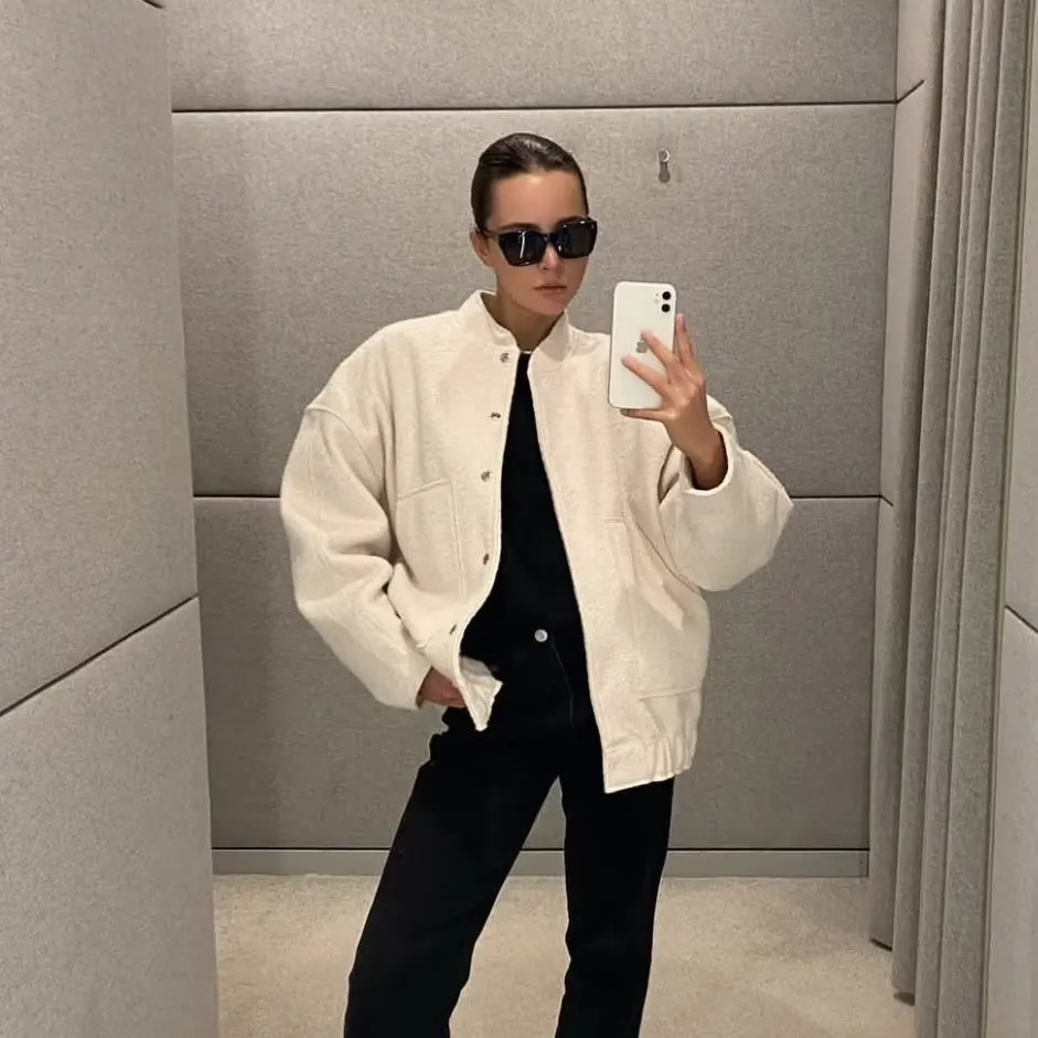 Chaquetas Bomber para mujer, chaqueta con bolsillos interiores, forro de algodón de invierno, utilidad aislada, ropa técnica urbana, funcional, duradera, calidez acogedora