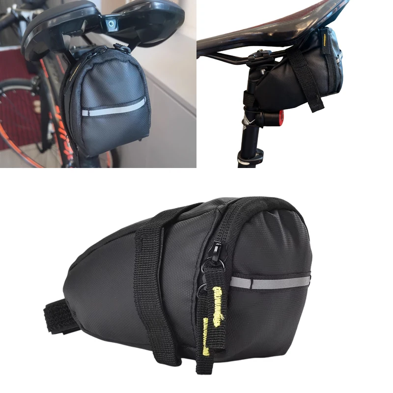 

2025 NEW Waterproof Bicycle Saddle Bag MTB Road Bike Saddlebags Reflective Striped Bicycle Tool Holder Bag MTB Accessories