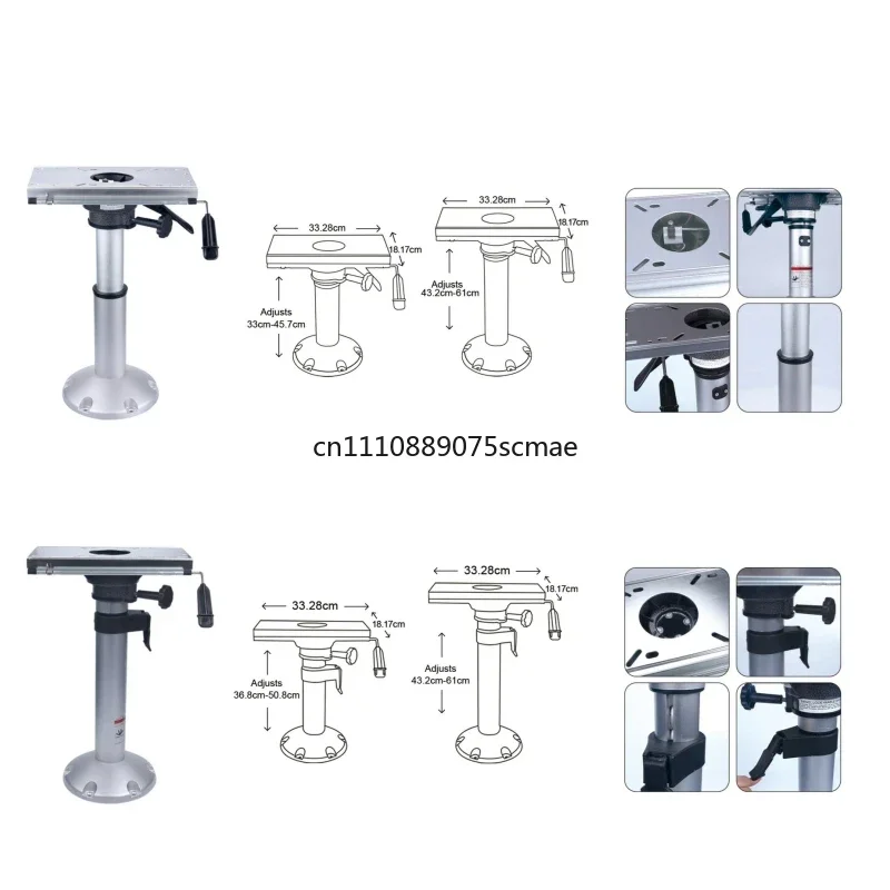 Upgrade Seat Base Pneumatic Adjustable Aluminum Alloy Anti-corrosion Anti-rust Seat Marine Accessories