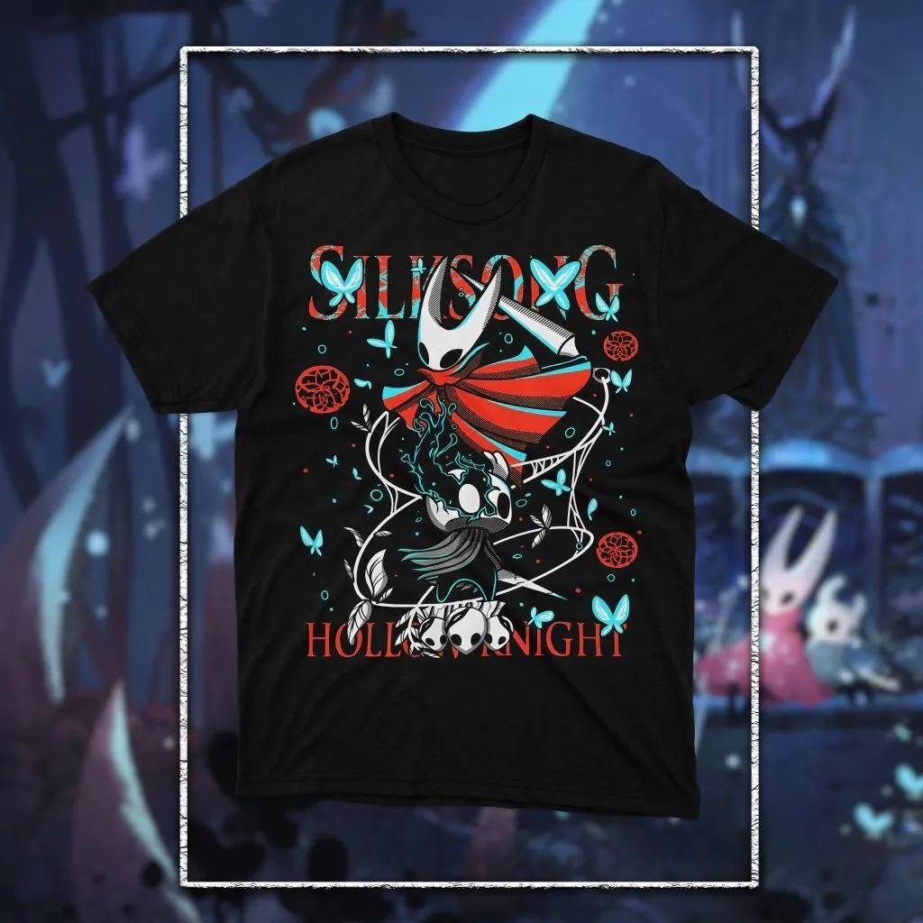 Fashion Cartoon Hot Game T-shirt Casual Loose Top Retro Y2K High Street T-shirt Hollow Knight Silksong Graphic T Shirt Unisex