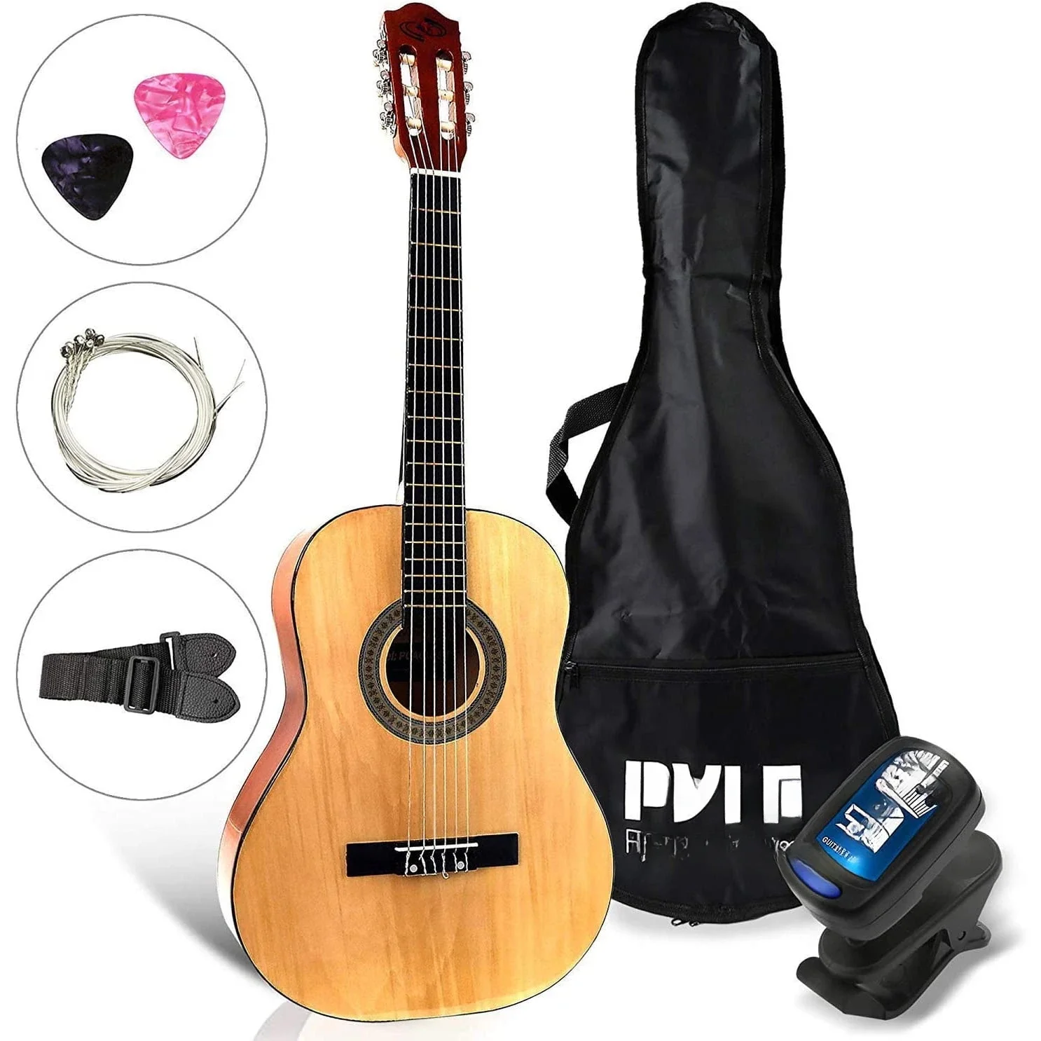 30 inches Acoustic Guitar,Junior Scale 6 String Beginner Classic Acoustic Guitar,Complete  Acoustic Guitar Starter Kit