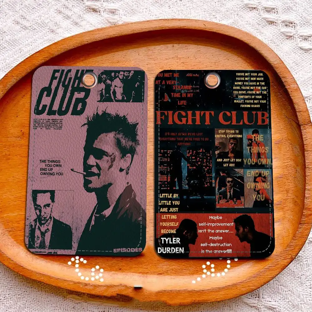 الفيلم الكلاسيكي F-FightS C-Club مع سلسلة مفاتيح حامل العاطفة مع سلسلة مفاتيح لبطاقة الوصول وبطاقة الحافلة وبطاقة الهوية الائتمانية وبطاقة البنك #6