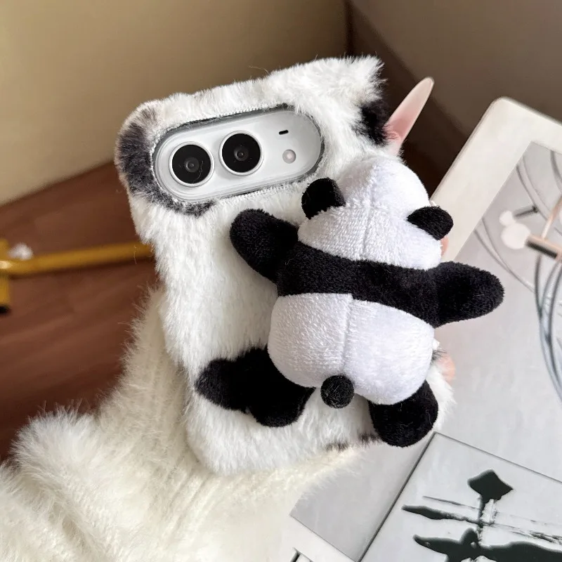 Cute Cute Plush Cartoon 3D Panda Sleep Bear Furry Fluffy Phone Case for iPhone Duo 2026 New Shockproof Protective Cover Gift Funda - Aliexpress Deal