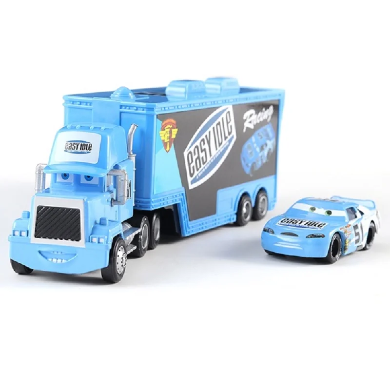 Autos und LKWs mit Anhänger, Modellautos, Anime-Figuren, Mack Semi-Hauler, Rust-eze Rennwagen, Spielzeug-Containertrucks, Kindergeburtstagsgeschenke – Detail 34