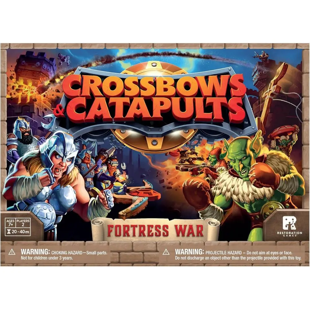 

Dexterity Castle Combat: Build, Aim, and Conquer for 2 Players, Ages 7+, 20-40 Min Play