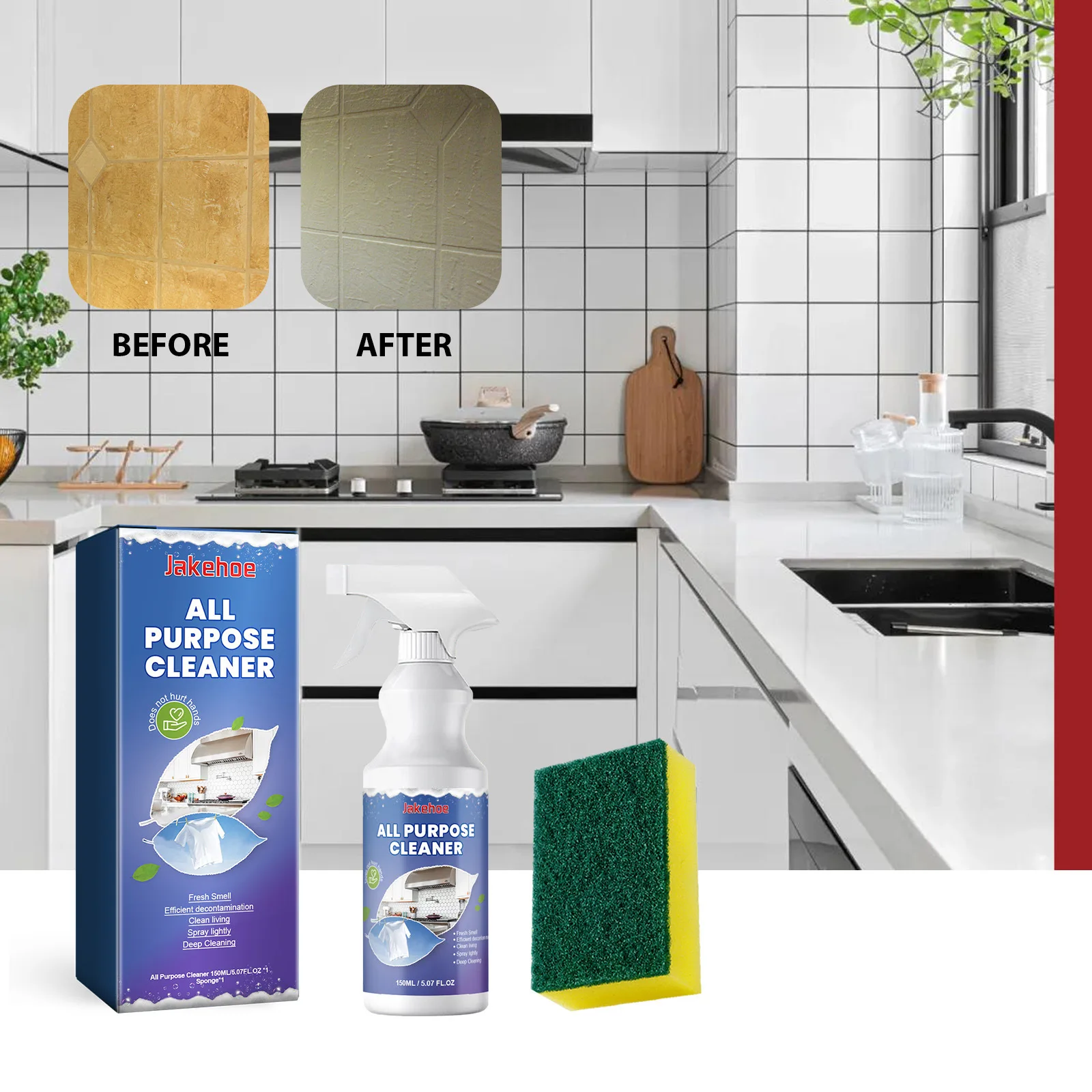 

Powerful detergent all-around clean kitchen range hood tile wall stubborn oil multi-functional detergent detergent