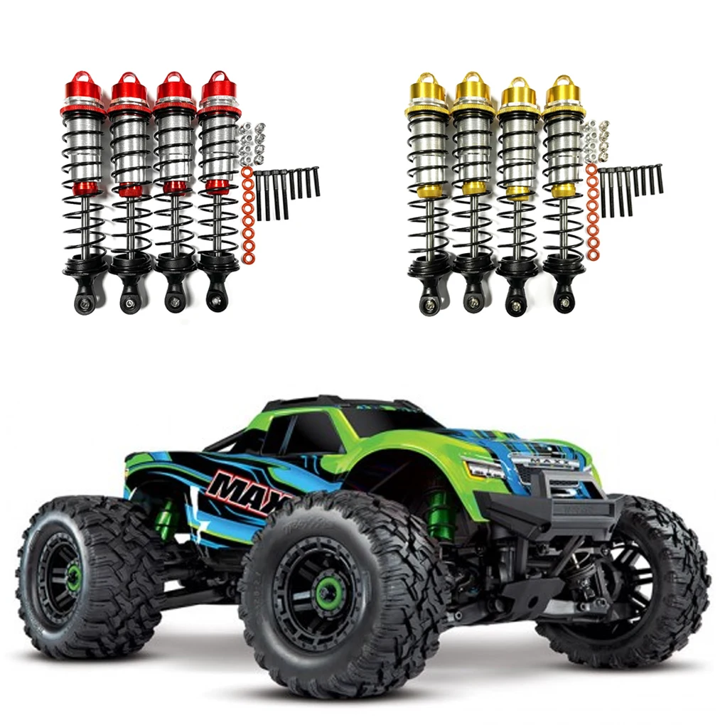 Amortyzator przedniego tylnego amortyzatora RCGOFOLLOW dla 1/10 Traxxas MAXX Monster Trucks RC części zamienne