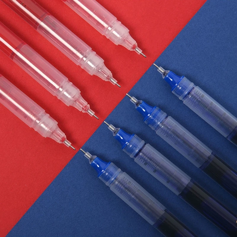 Y1UB Roller Tip 0.5mm Refill Gel Pen Straight Liquid Ballpoint Pen Writing Tool Office School Stationery Student Gifts