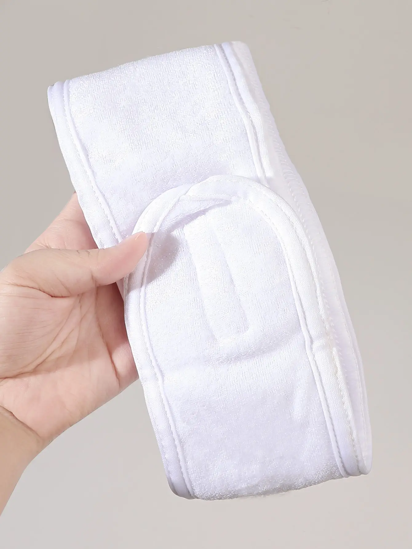 1 pçs ajustável branco velcro bandana antiderrapante hairband para mulheres acessórios de cabelo simples laço de cabelo para lavar o rosto yoga spa