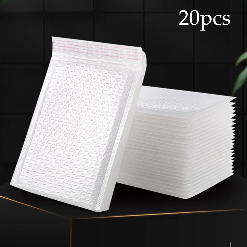 20 Pieces Per Package - White Bubble Bags. Waterproof and Explosion-proof. Suitable for Transporting Fragile Items.