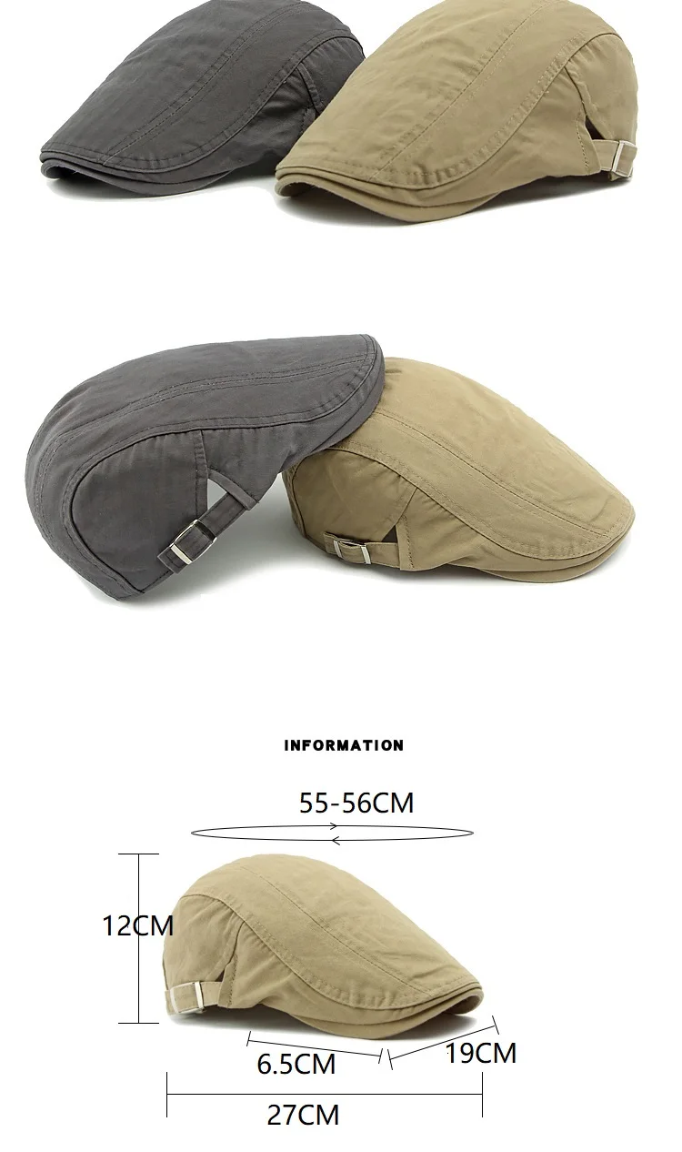 Koreanischen Stil Baumwolle Hüte Großhandel Britischen Stil männer Einfarbig Schirmmütze frauen Maler Baskenmütze Frühling und Sommer trendy – Detail 2
