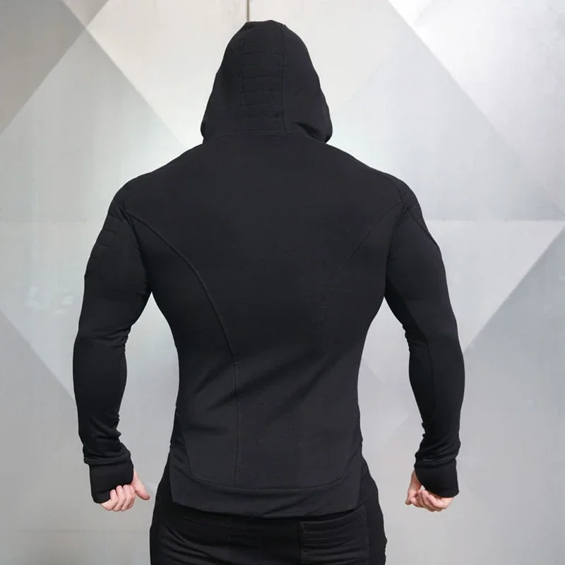 Men Hoodies Sweats Sweatshirt Hooded Fitness Gym Coat Outdoor Sport Tops Bodybuilding Men Sweater  Autumn and Winter New Fashion