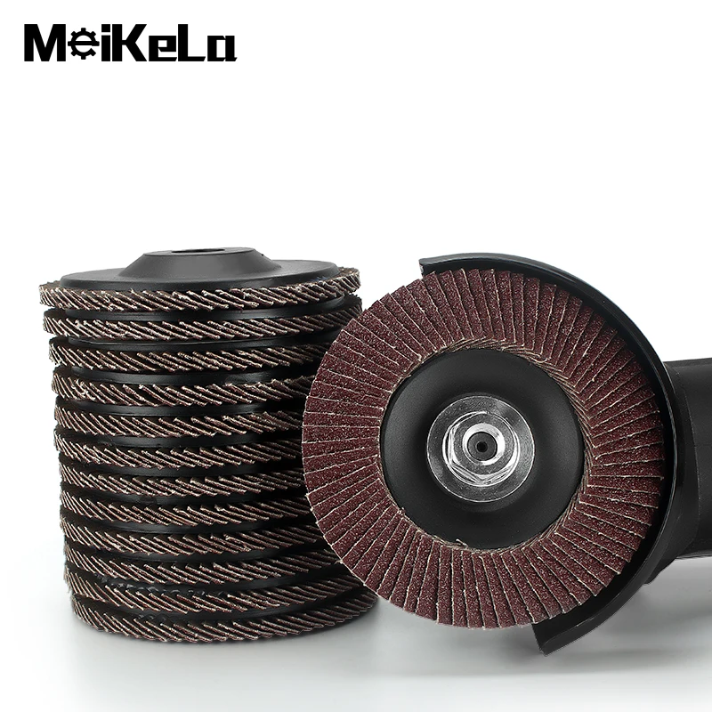 

5pcs Flat Flap Discs 100mmSanding Discs 80 Grit Grinding Wheels Blades Wood Cutting For Angle Grinder