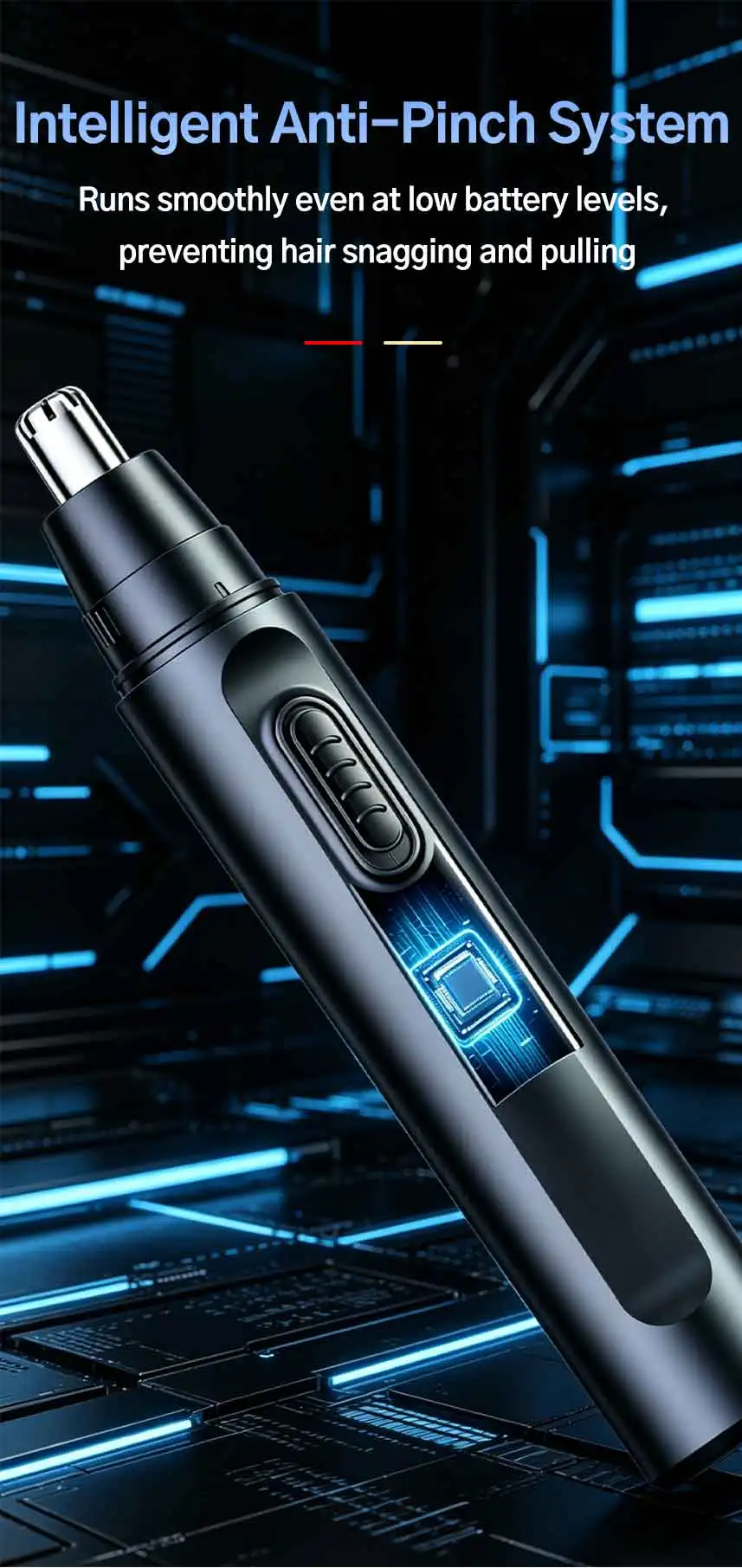 Rasoio elettrico per naso e orecchie rifinitore viso lavabile_voghion.com