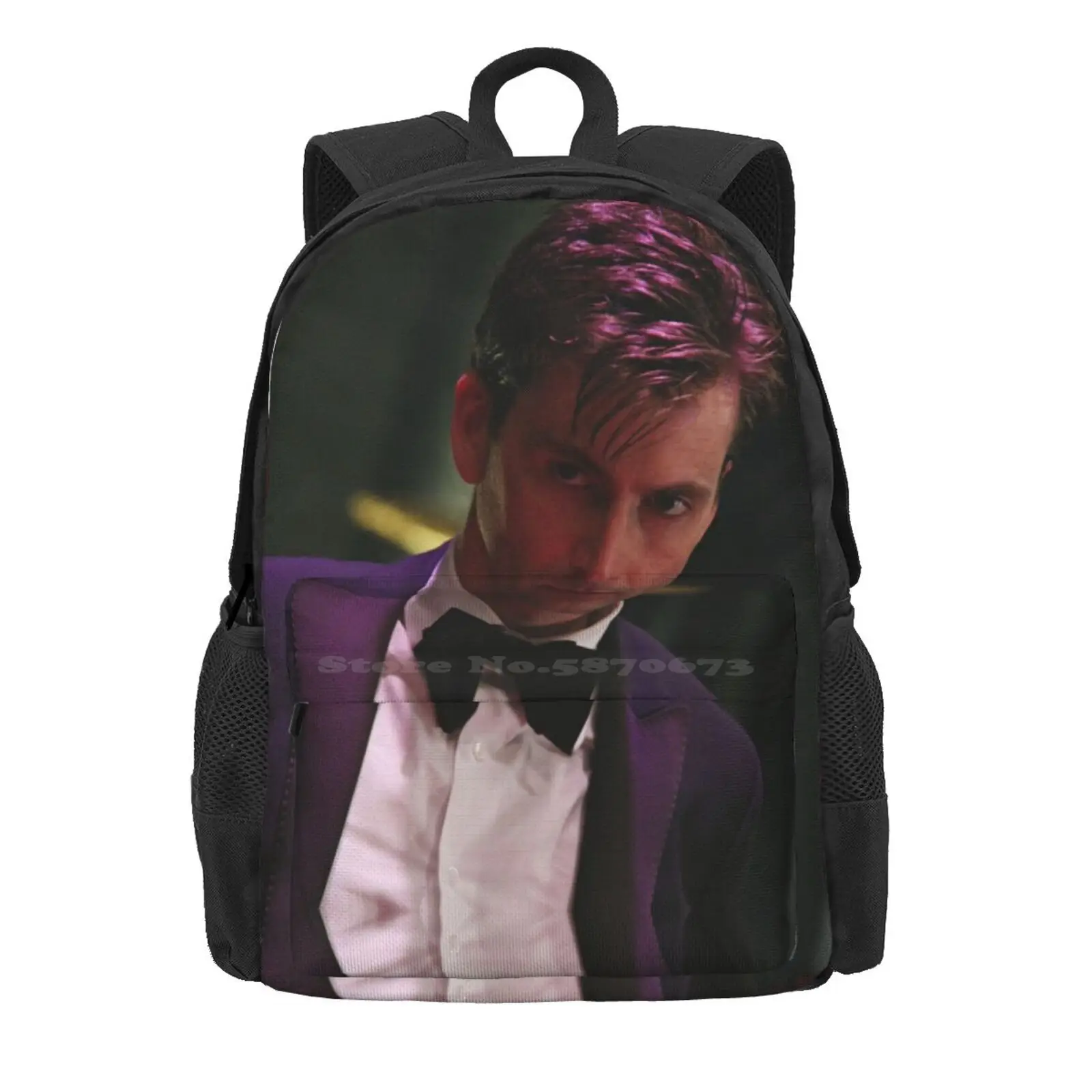 David Tennant As Hamlet Hot Sale Schoolbag Backpack Fashion Bags David Tennant Hamlet Jones Kilgrave