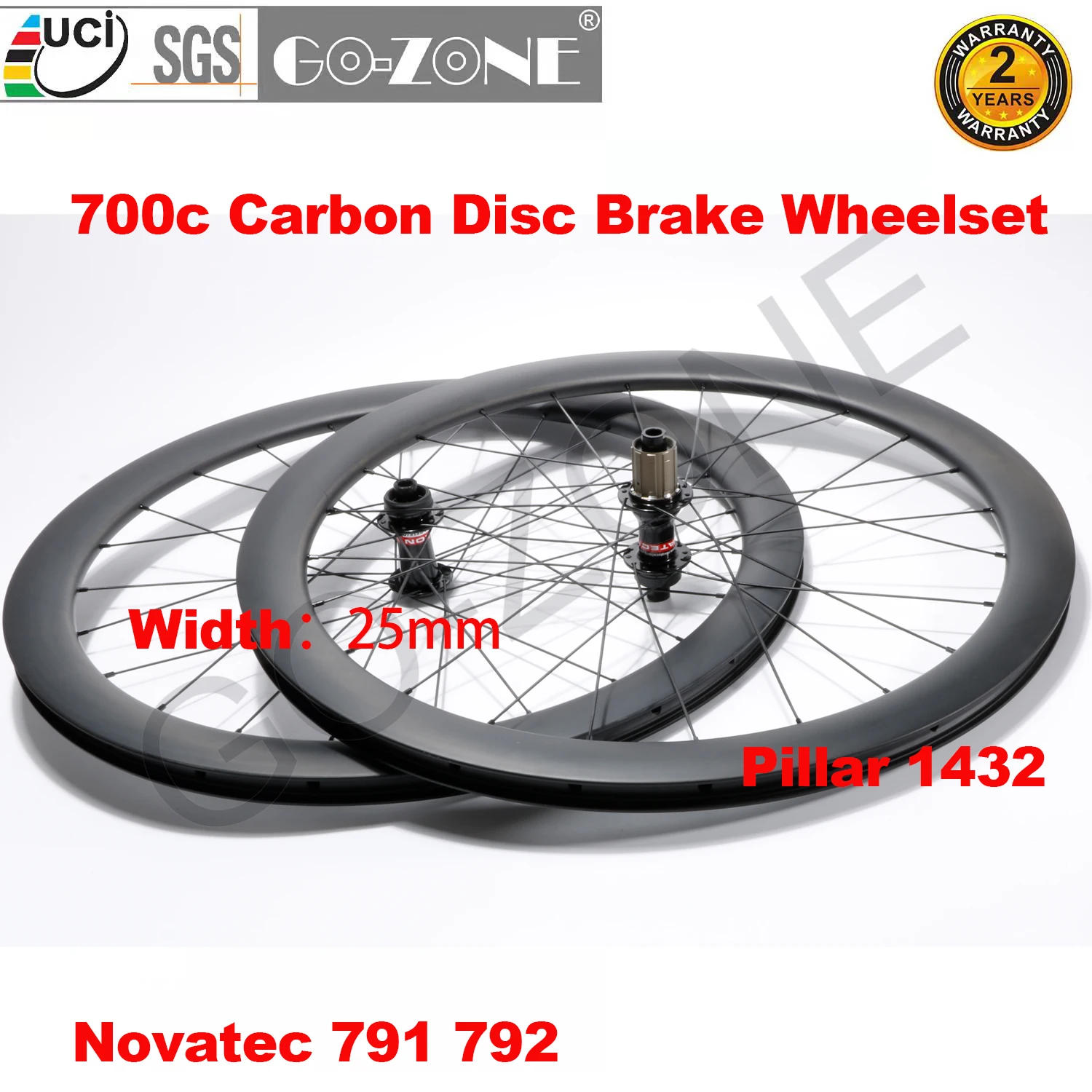 700c Carbon Wheelset Disc Brake Clincher Tubeless Tubular UCI Quality Novatec 791 792 Center Lock Or 6 Bolt Carbon road wheels