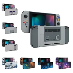 EXtremeRate-Plaque arrière de console à motifs personnalisés, coque de boîtier avec boutons complets pour Nintendo Switch