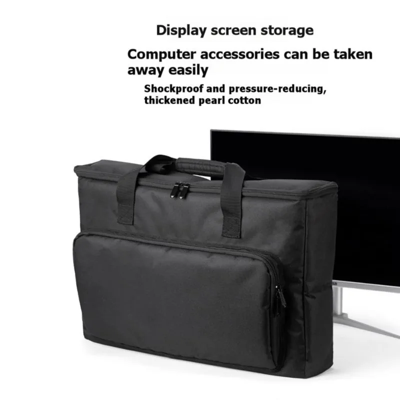 Super Sale 24 Inch Monitor Carrying Bag with Cushioning Foam Shockproof Full Protection Traveling Portable Computer Screen Bag