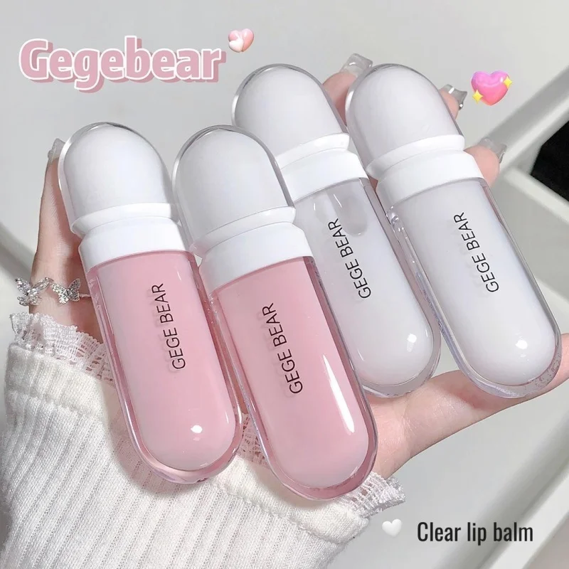 Clear moisturizing lip nectar stacked application glassy girl student party affordable tender lips light lip lines lip nectar