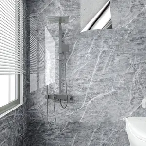 Papel De Parede Impermeável Autoadesivo, Folha De Mármore, Decoração Da Parede Do Banheiro, Óleo De Cozinha Peof Adesivos De Resistência A Alta Temperatura 10 principais vendas papel de parede lavavel sala - №9