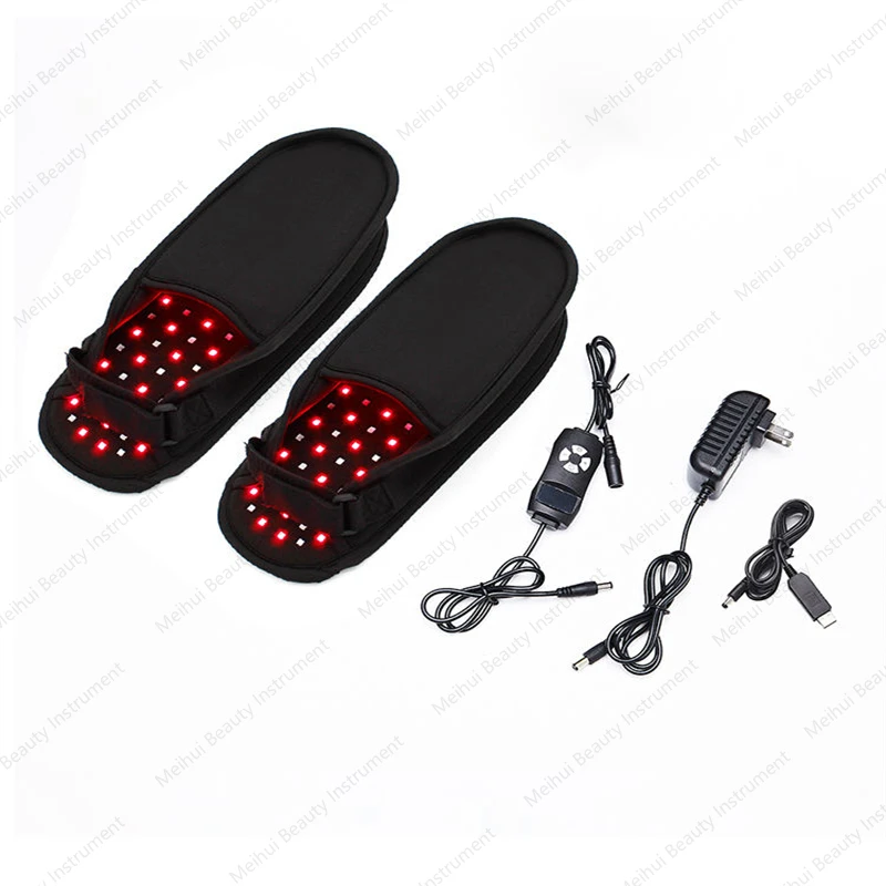 

660Nm 850nm Red Infrared Light Therapy Shoes Toes Red Light Therapy Instrument Slippers