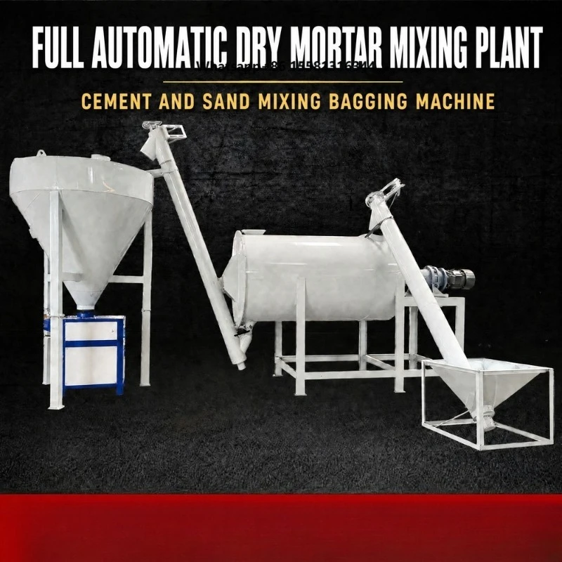 Dry Mortar Machines 100 Ton/Days Automatic Gypsum Powder Production Line Dry Mortar Construction Material Making Machinery