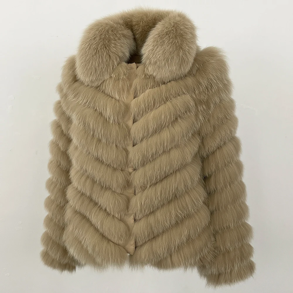 MENINA 2025 Nuovo Abbigliamento Invernale Donna Giacca di Pelliccia di Volpe Naturale Moda Caldo Cappotto di Pelliccia Reale Manica Lunga Stile di Lusso Streetwear Lady