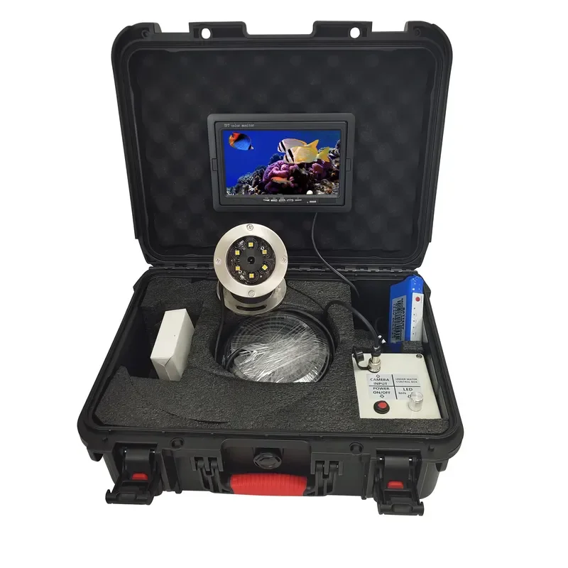 for 7 Inch IPS Monitor with Built-in DVR Underwater Camera HD 1080P Camera Head Underwater Video Camera 20m Depth