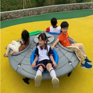 Plastic Color Carousel Playground Equipment Rotating Games Rotating Chair