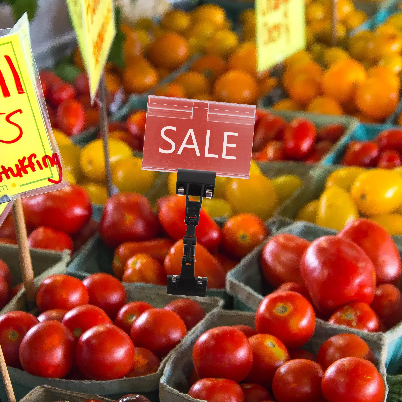 

50Pcs Transparent Plastic Price Tag Holders Shelf Label Display Holder for Supermarkets Retail Stores Offices Restaurants