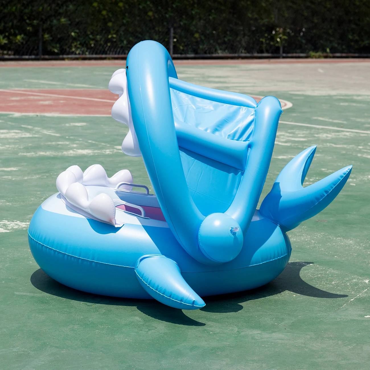 1PC Canopy Shade Shark Float Seat – ultimatives Sommerwasserspielzeug für Kinder, tragbarer und kindersicherer Poolschwimmer