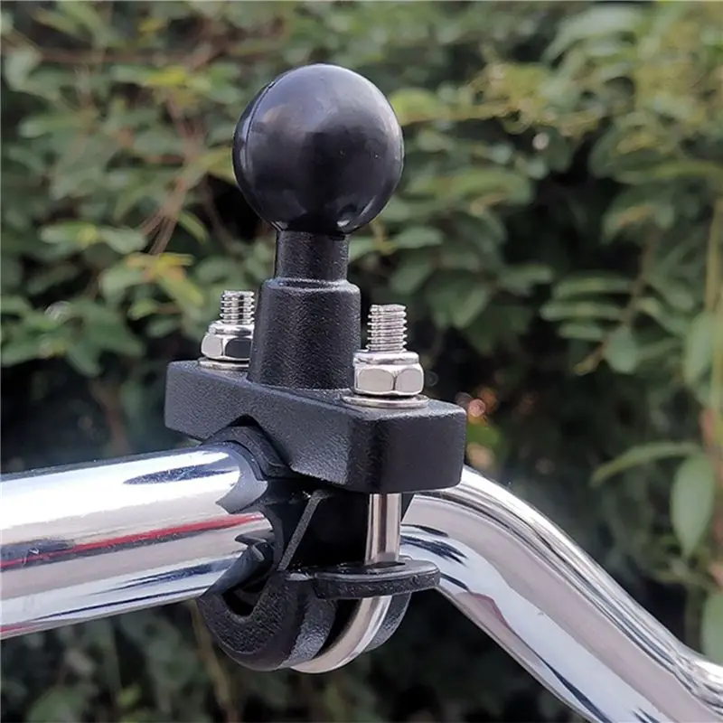 4X Motorcycle Handle Bar Rail Mount 37Mm Width U-Bolt Mounting Base With 1 Inch Ball For Gopro GPS Work For Ram Mounts-A99D