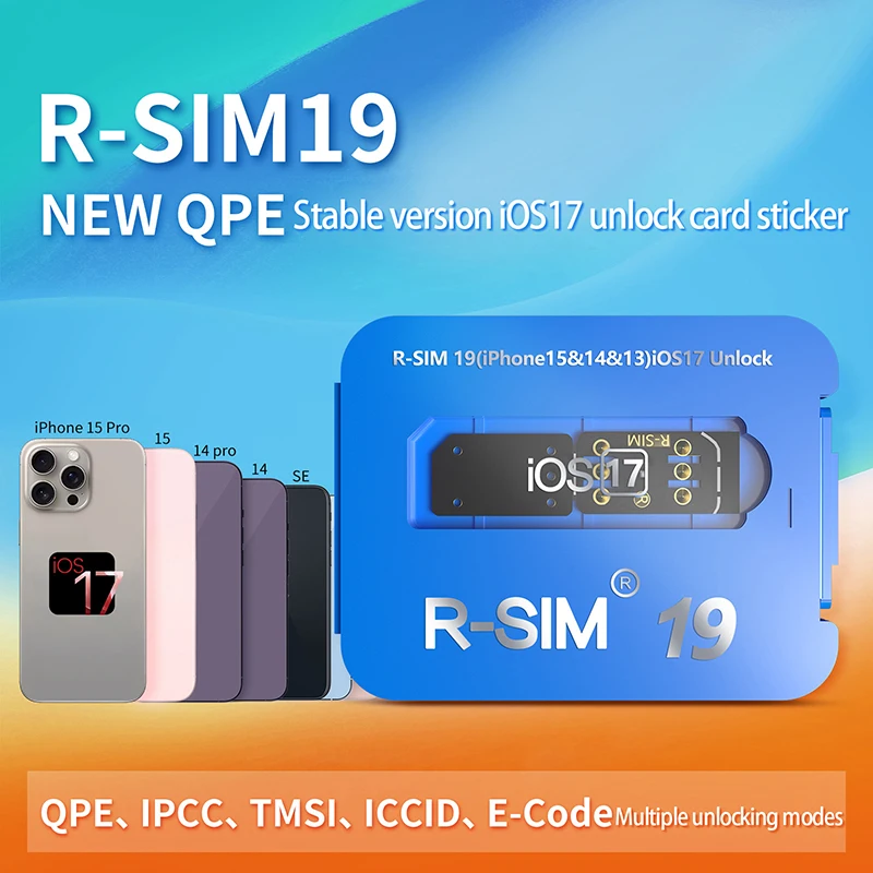 R-SIM19 Nieuwe Qpe Stabiele Ios17 Release-Kaart Voor Het Volledige Assortiment Apple 6-17 Unlock