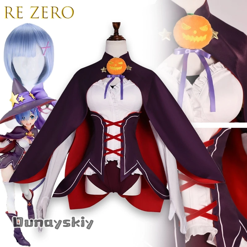 

BRe life In A Different World From Zero Rem Halloween Cosplay Costume {Dunayskiy}Anime Party Uniform Hallowen Play Role Clothes