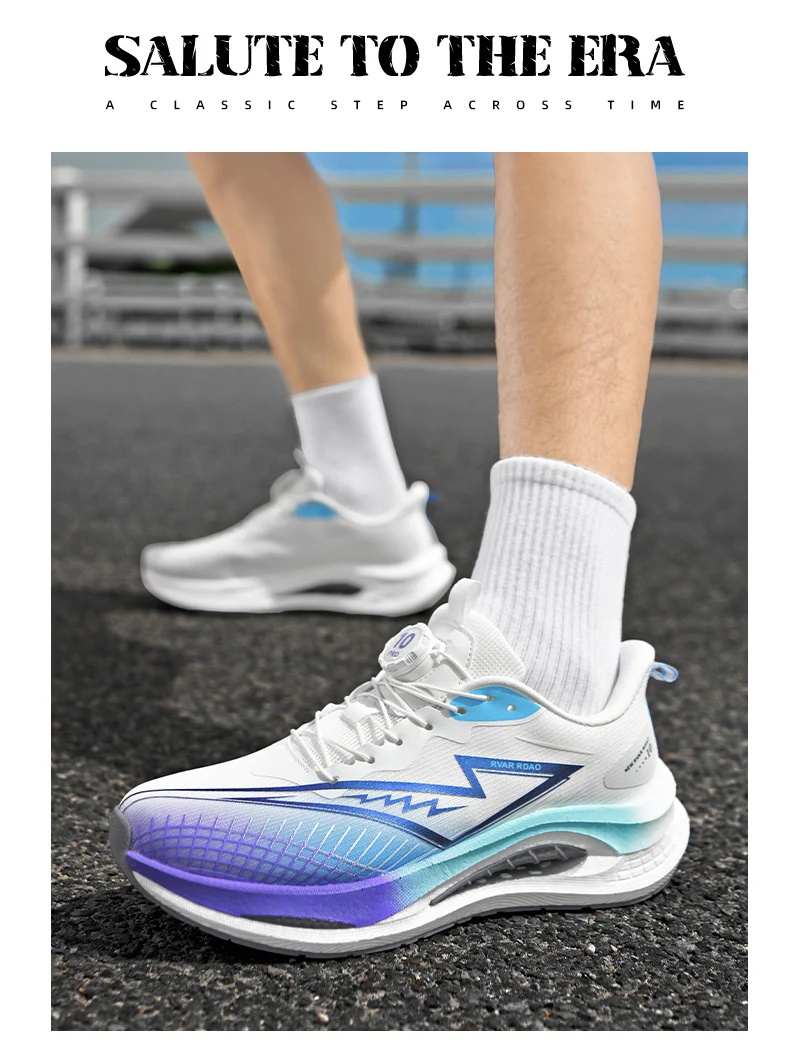 Leistungsstarke Carbonplatten-Rennschuhe für Männer und Frauen, Leichte, Federnde Laufschuhe, Rutschfeste Dämpfende Schuhe für Marathon und Fitnessstudio – Detail 7